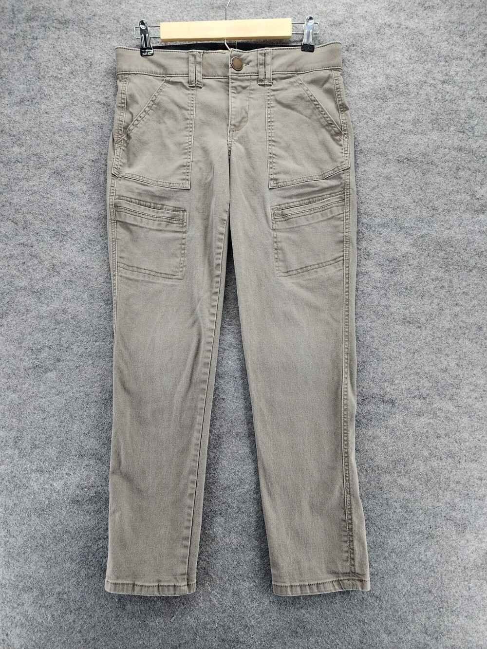 Democracy Jeans Womens 6 Skinny Ab Technology Brown Denim Mid Rise 31x27"